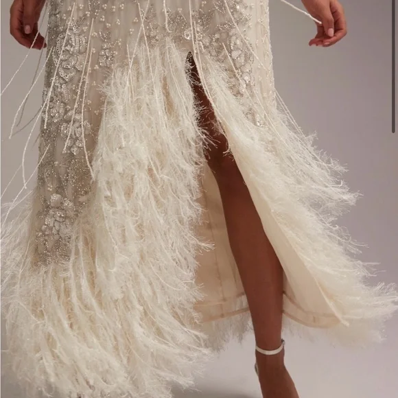 ASOS Beaded Feathered Dress - Picture 4 of 8